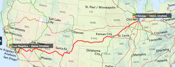 los angeles to chicago by train