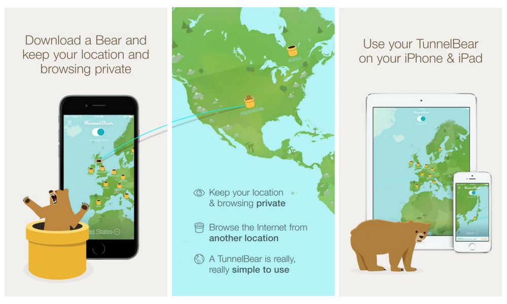 TunnelBear best free travel app