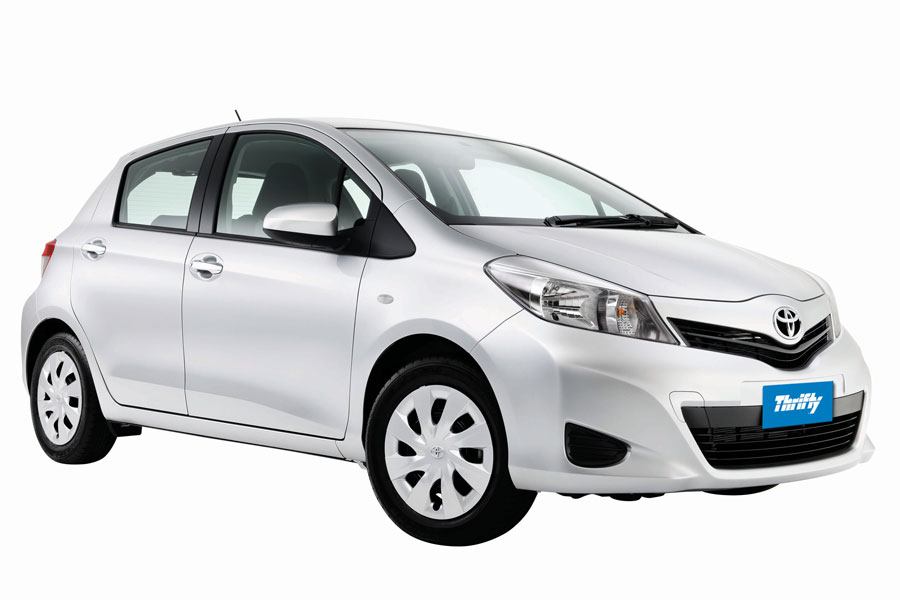 Thrifty car rental Toyota Yaris Gold Coast